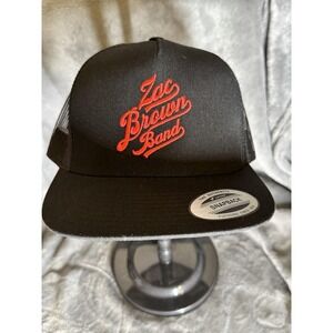 Zac Brown Band Hat Cap Snap Back Mens One Size Black Yupoong Trucker Mesh